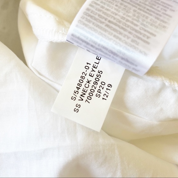 BANANA REPUBLIC Vneck Eyelet Dress White 10 NWOT - Picture 5 of 9